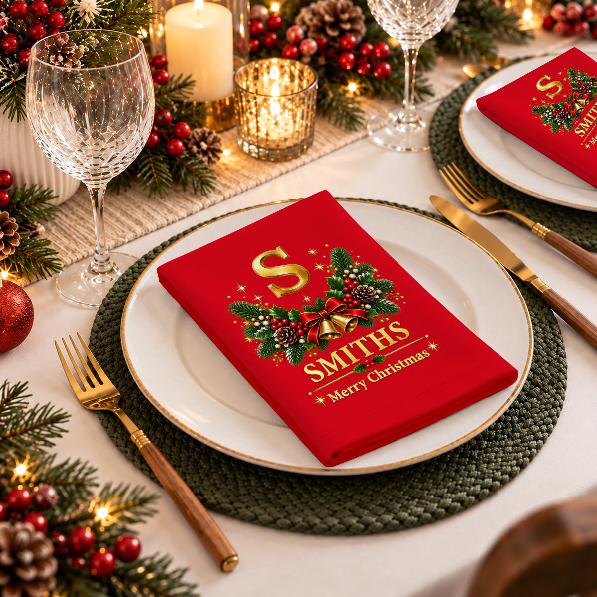 Tis The Christmas - Personalized Napkin