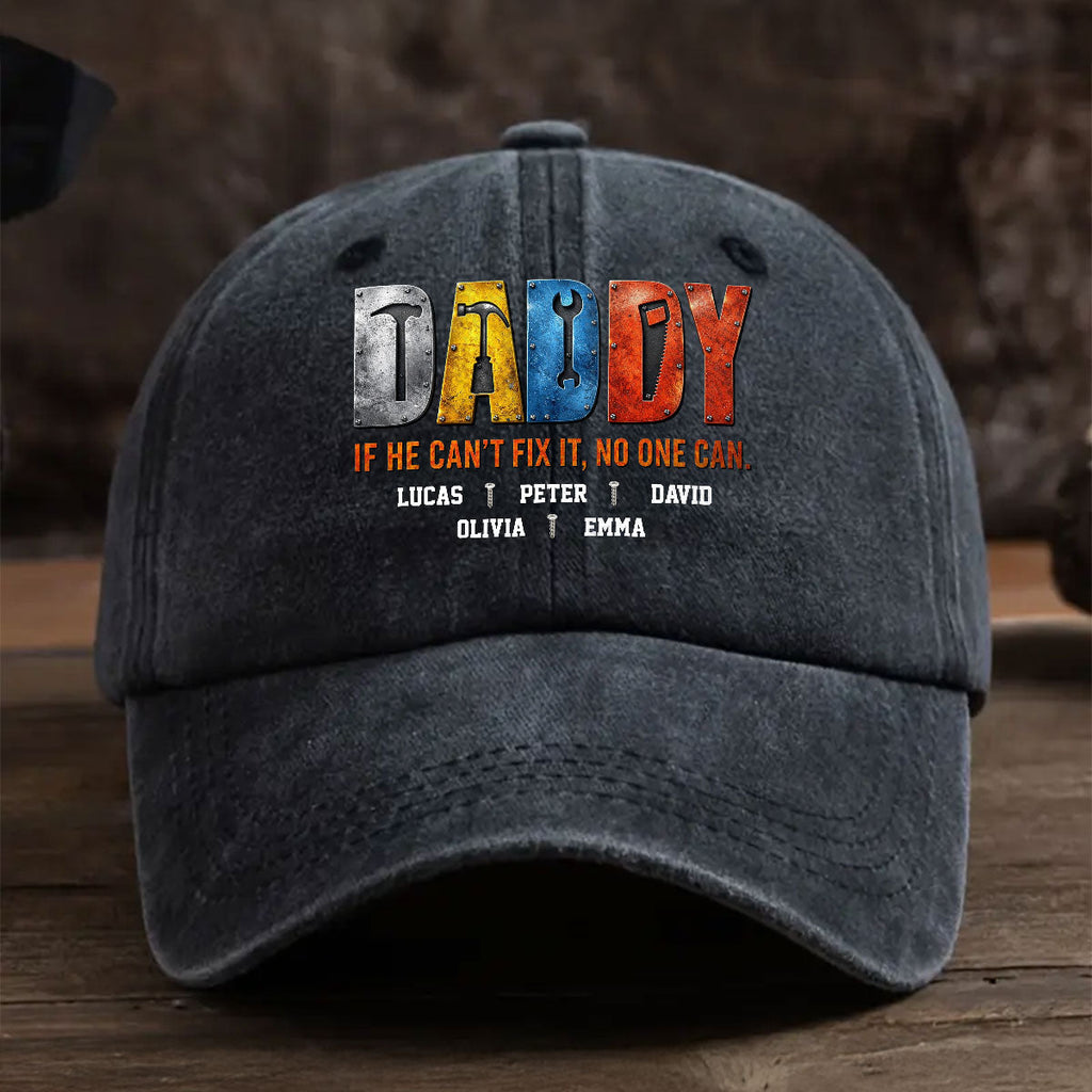 Custom Father's Day Christmas Birthday Gifts for Dad • No One But Daddy - Personalized Vintage Washed Denim Cap