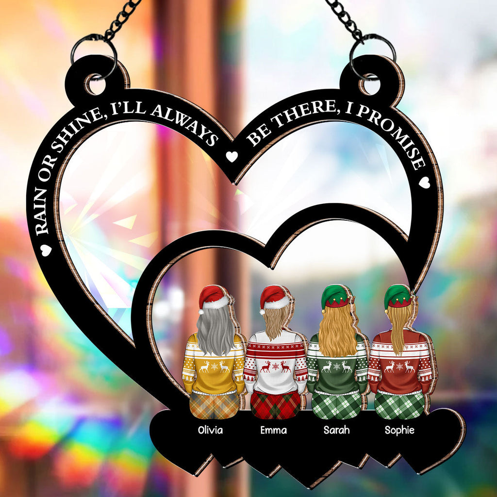 Custom Best Friend Hanging Decor, Friendship Birthday Gifts • Friends Are The Sunshine - Personalized Rainbow Suncatcher