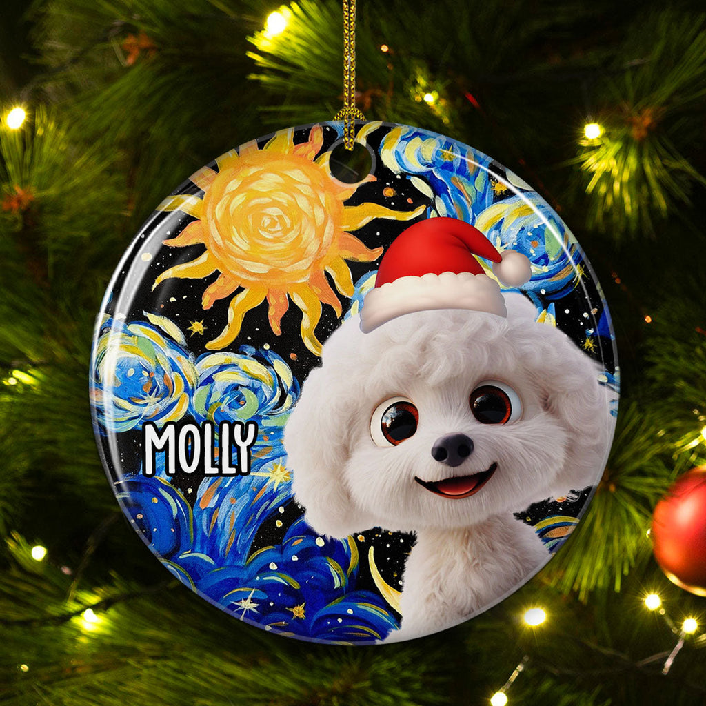 Custom Keepsake Christmas Ornament •  Holy Night - Personalized Ceramic Ornament