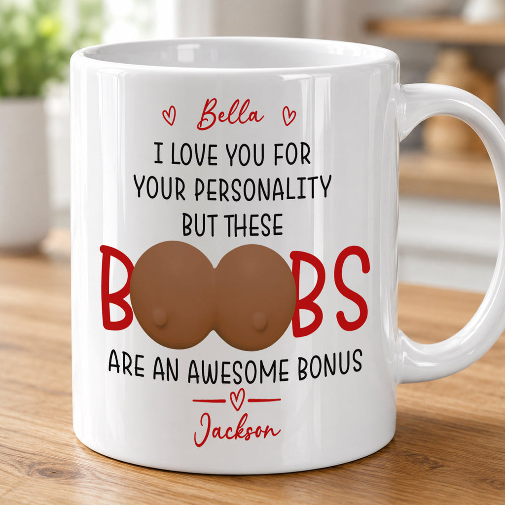 Custom Anniversary Keepsake Gifts For Couple • My Favorite Bonus - Personalized Squishy Mug