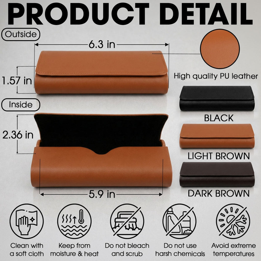 My Everything - Personalized Leather Eyeglass Case