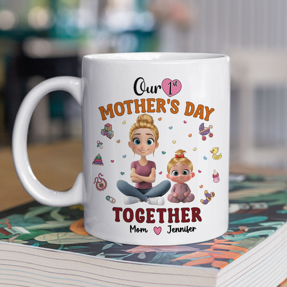 Custom First Mother's Day, Christmas Gift for New Mom • Great Mommy - Personalized Coffee Mug