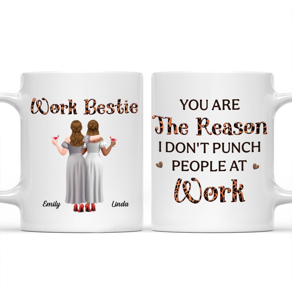Custom Coworker, Christmas & Birthday Team Appreciation Gift • Work Bestie - Personalized Coffee Mug