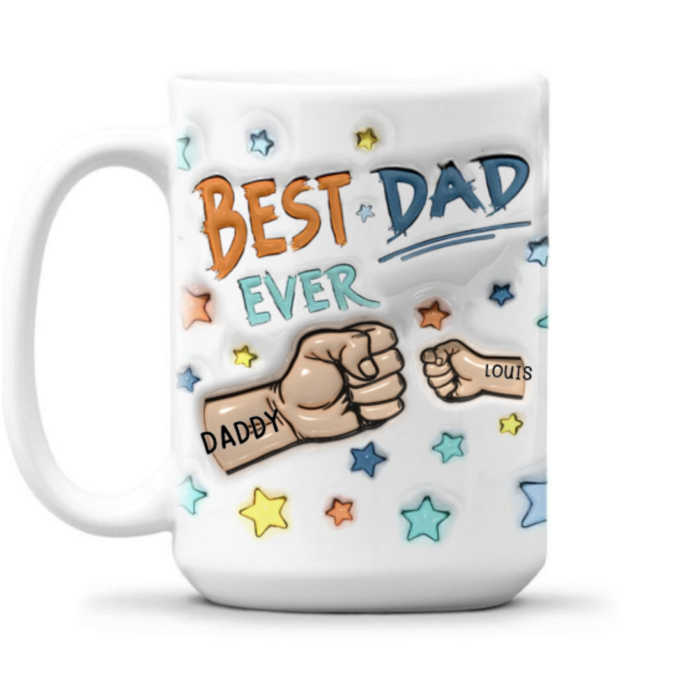 Custom Christmas & Birthday Gift for Dad • Worlds Greatest Dad - Personalized 3D Inflated Effect Mug