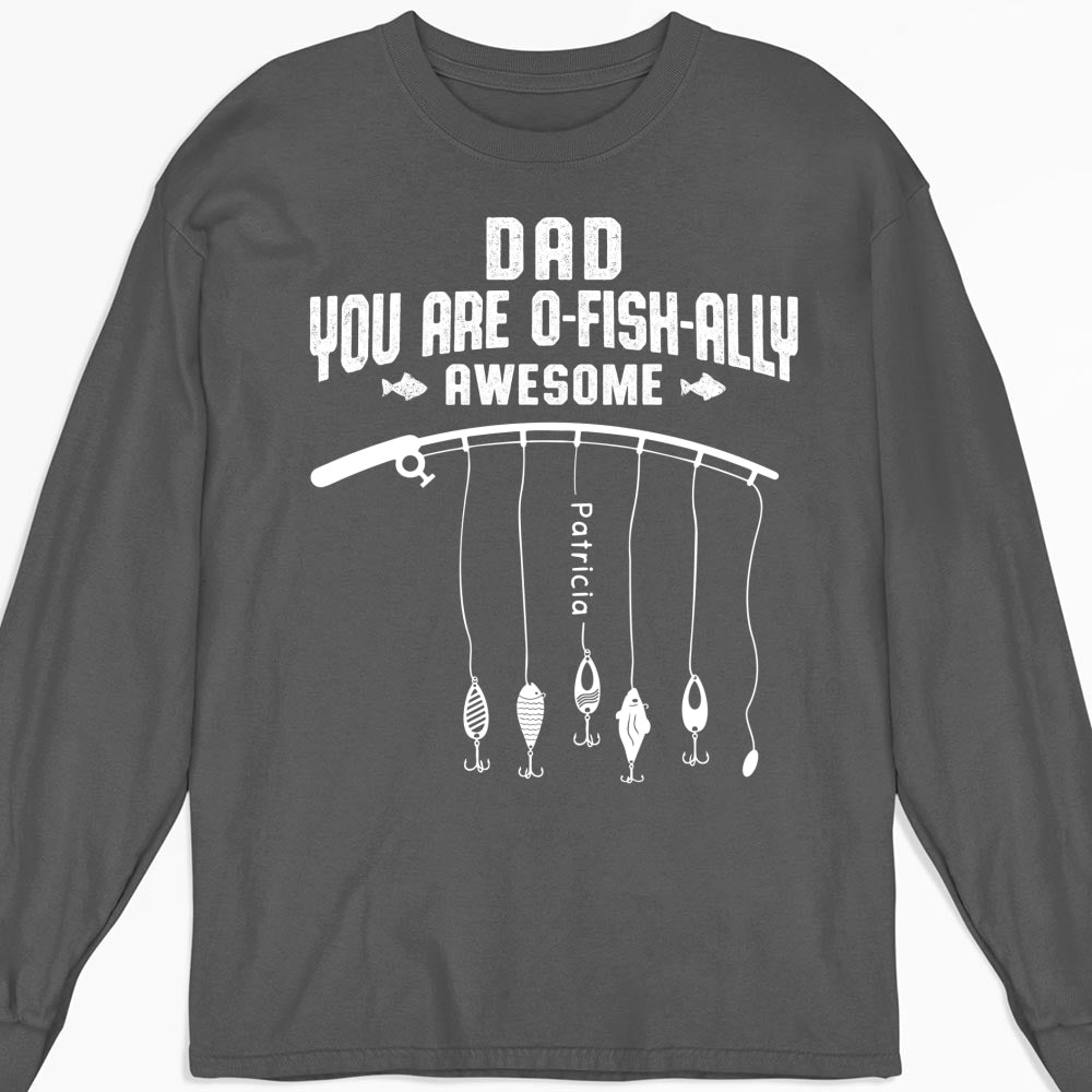 Custom Father's Day, Special Gift for Dad & Grandpa • Ofishally Awesome Dad - Personalized Shirt