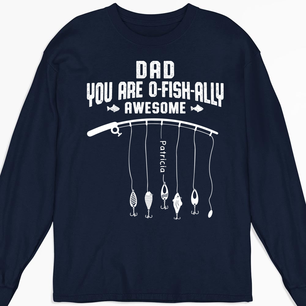Custom Father's Day, Special Gift for Dad & Grandpa • Ofishally Awesome Dad - Personalized Shirt