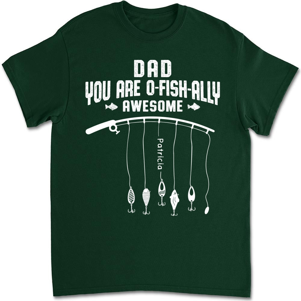 Custom Father's Day, Special Gift for Dad & Grandpa • Ofishally Awesome Dad - Personalized Shirt