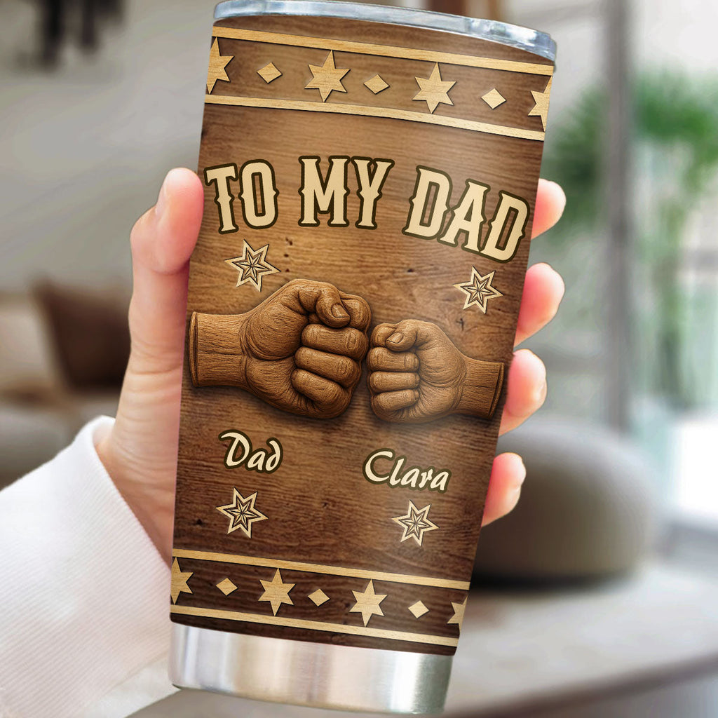 Custom Father's Day Birthday Gifts For Dad • Grateful For You - Personalized 3D Effect Tumbler