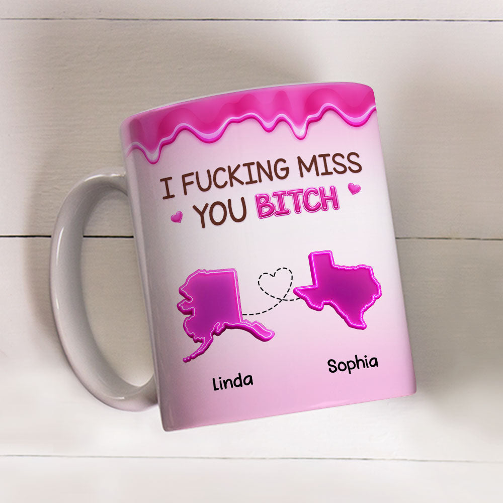 Custom Best Friend, Christmas & Birthday Friendship Keepsake Gift • Miss You - Personalized Coffee Mug