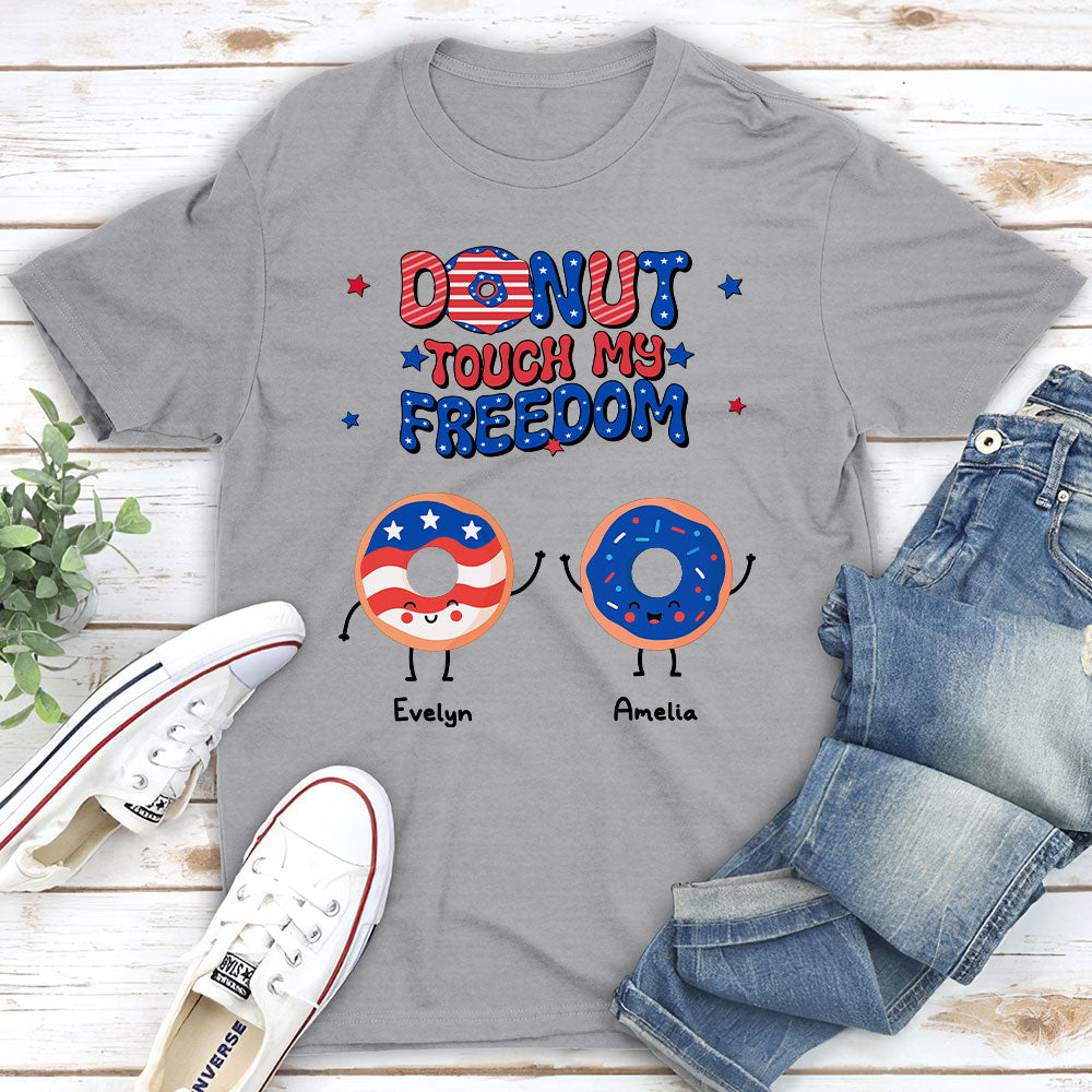 Custom Christmas & Birthday Gift for Grandma • Donut Touch My Freedom - Personalized Shirt