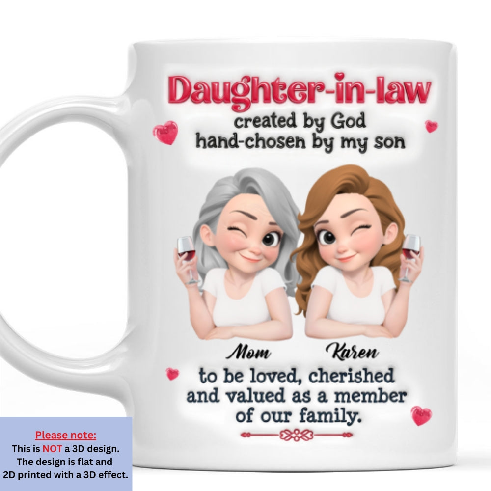 Custom Mother's Day Gift for Daughter • Forever Part Of Our Family - Personalized 3D Inflated Effect Mug