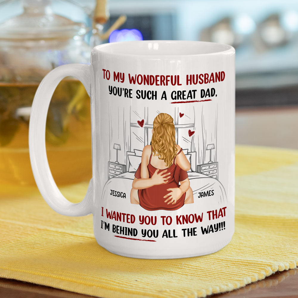 Custom Anniversary Keepsake Gifts For Couple • Right Behind You Always - Personalized Coffee Mug