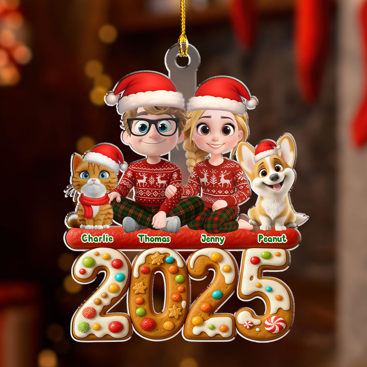 Custom Keepsake Christmas Ornament •  We And Our Pet Version 3 - Personalized Acrylic Ornament