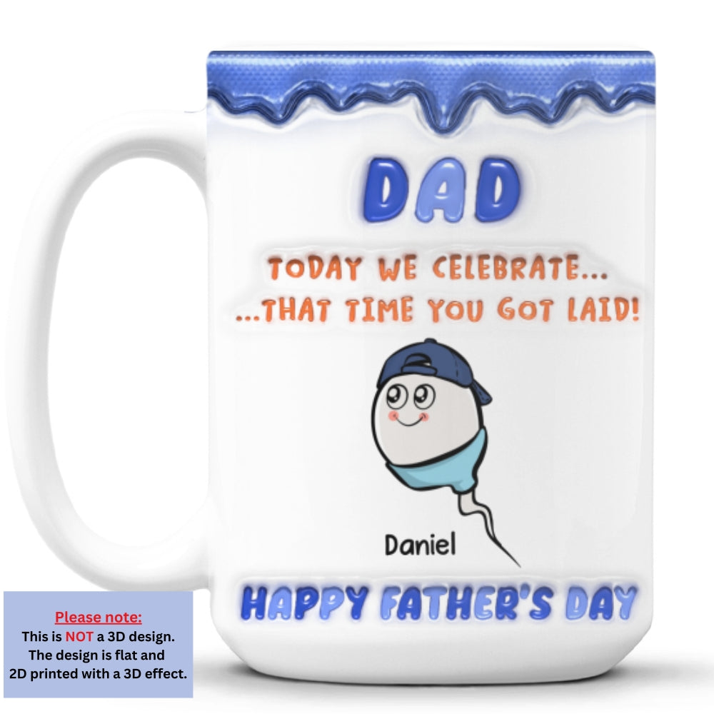 Custom Father's Day, Special Gift for Dad & Grandpa • Best Accident Ever Created - Personalized 3D Inflated Effect Mug