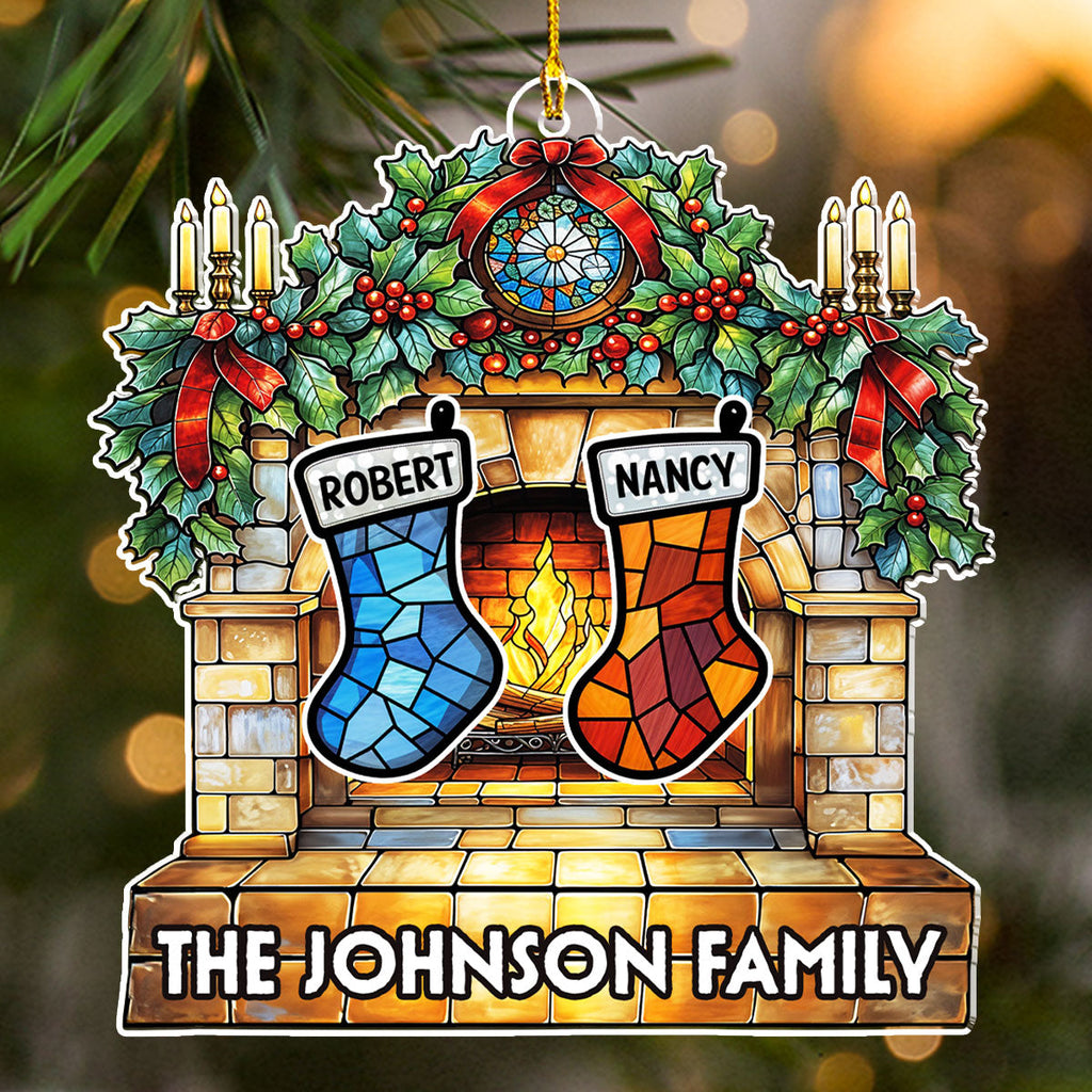 Custom Family Ornament, Christmas Gift for Family Members •  Enjoy Christmas Together Version 2 - Personalized Acrylic Ornament