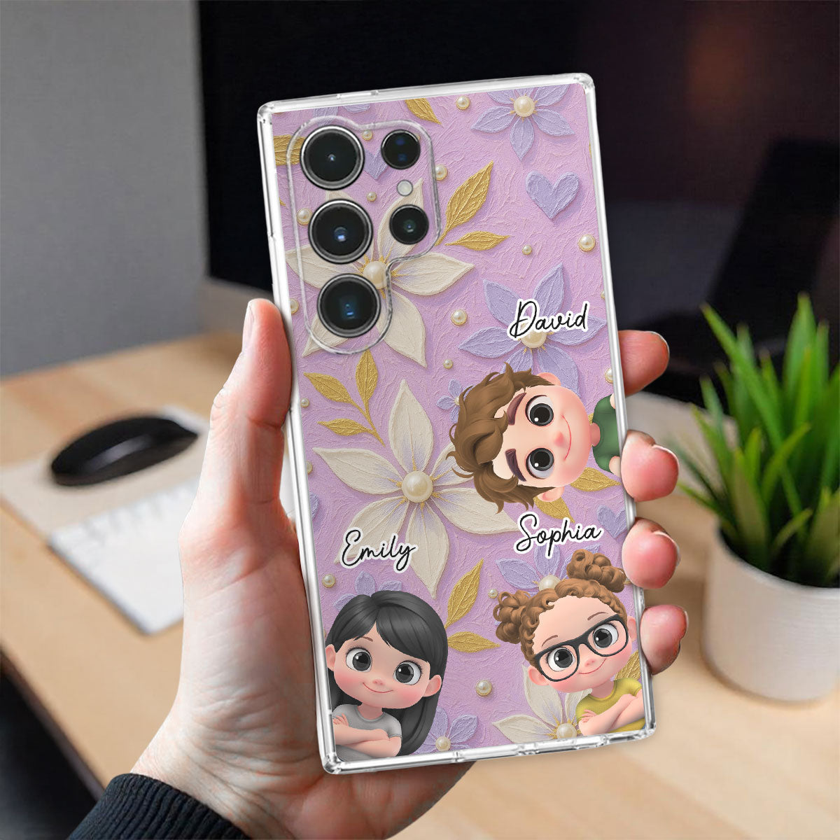 Purple Grandma - Personalized 3D Effect Phone Case