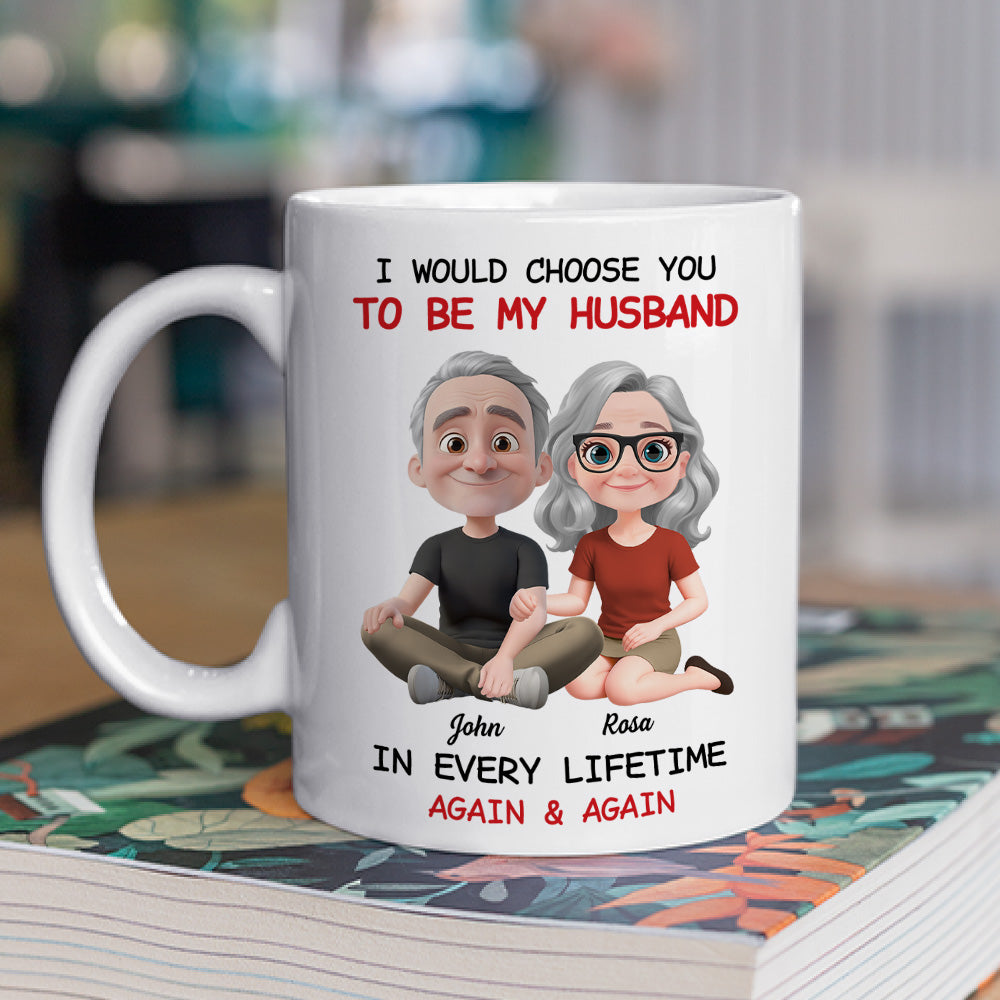 Custom Anniversary Keepsake Gifts For Couple • Always Choose You My Husband - Personalized Coffee Mug
