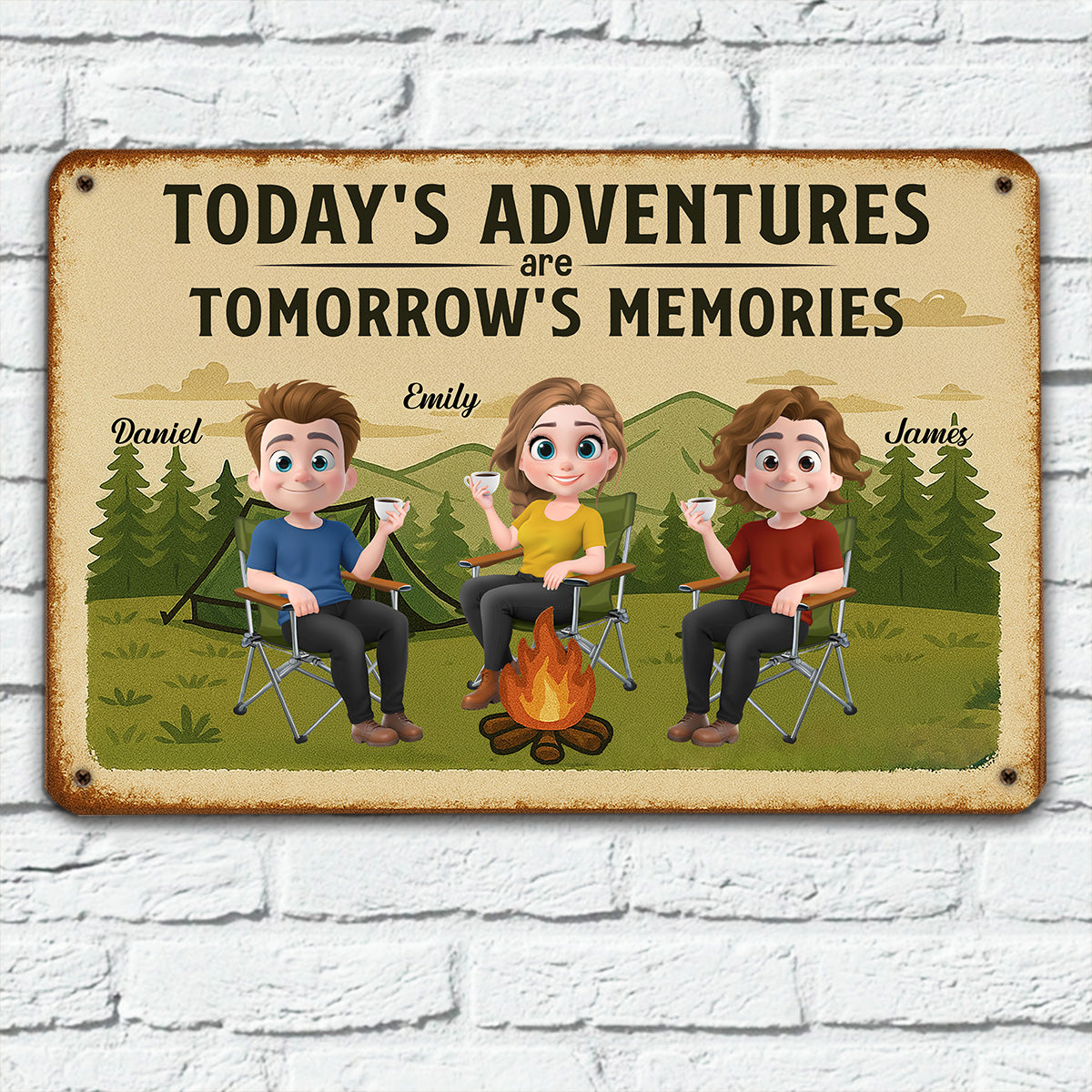 Custom Home & Wall Decor, Birthday & Christmas Gift • Make Today Worth Remembering - Personalized Metal Sign