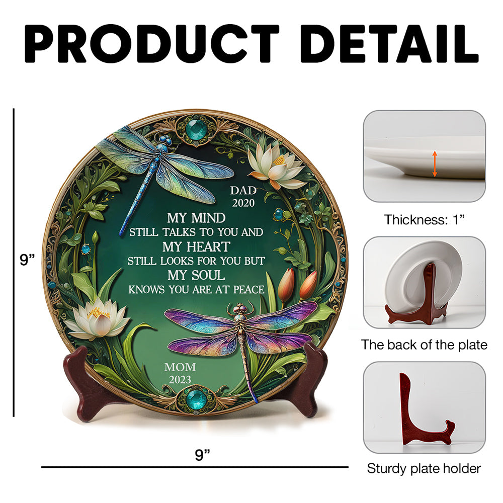 My Mind My Heart My Soul Dragonfly - Personalized Plate