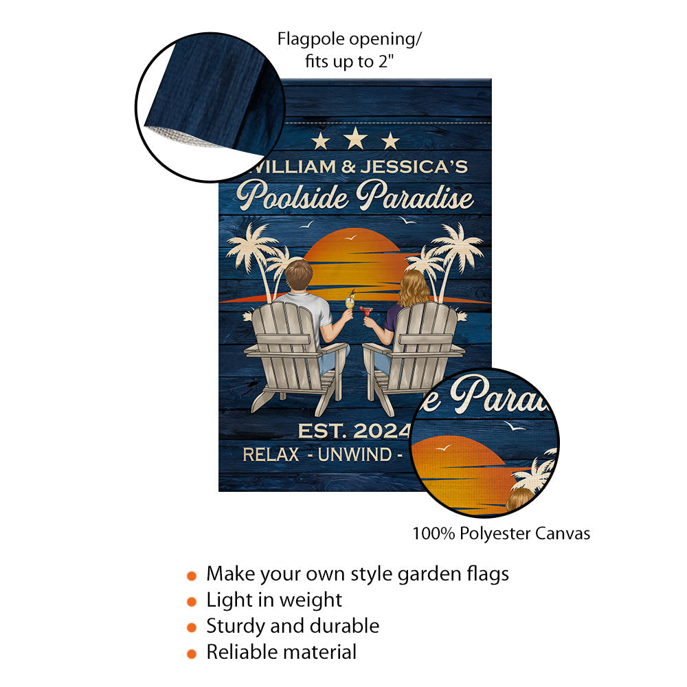Poolside Paradise - Personalized Flag