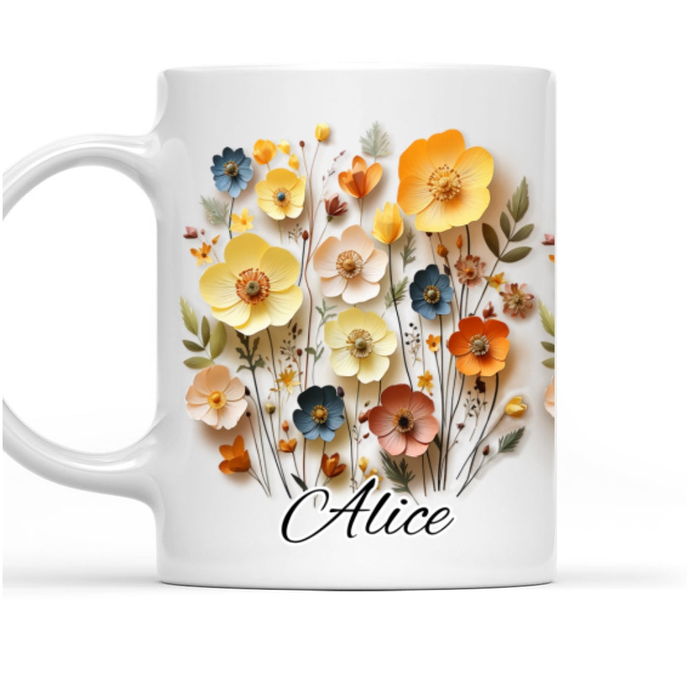 Custom Best Friend, Christmas & Birthday Friendship Keepsake Gift • Flower Girl - Personalized Coffee Mug