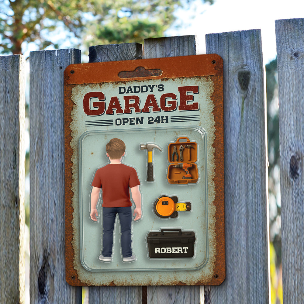 Custom Home & Wall Decor, Birthday & Christmas Gift • Garage Of Dad - Personalized Metal Sign
