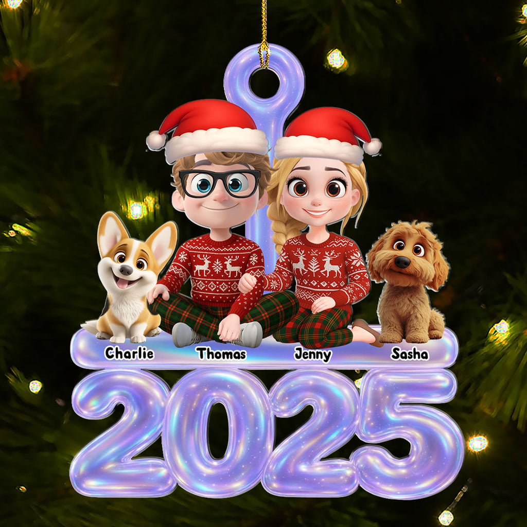 Custom Keepsake Christmas Ornament •  We And Our Dog Colorful - Personalized Acrylic Ornament