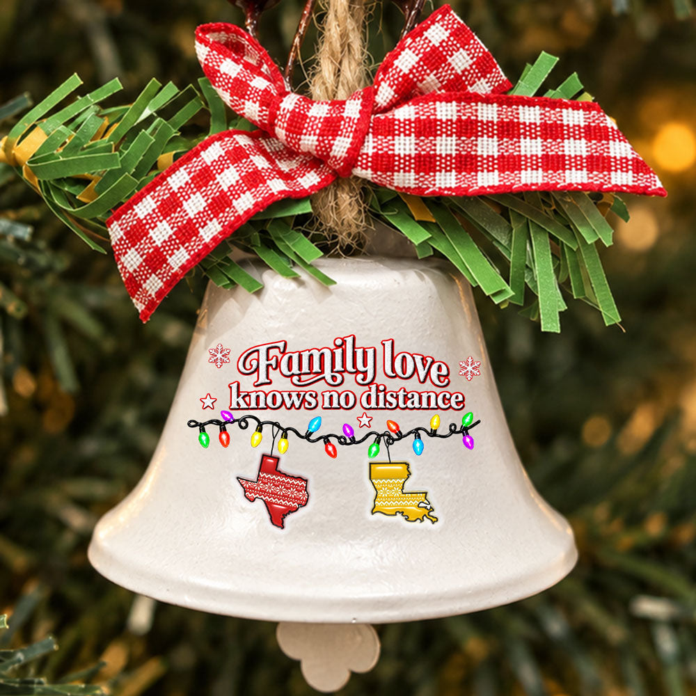 Home Is Where Family Rings - Personalized Metal Bell Ornament