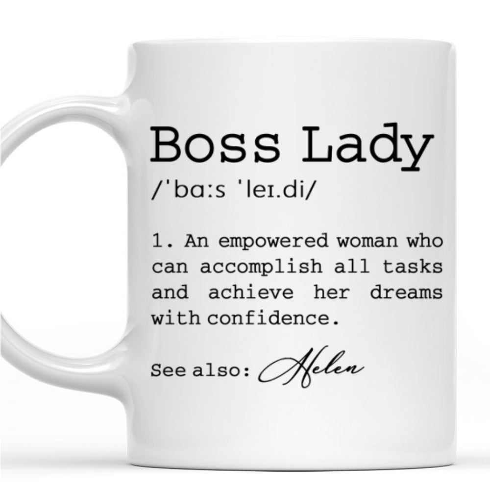 Custom Coworker, Christmas & Birthday Team Appreciation Gift • She Turns Goals Into Gold - Personalized Coffee Mug