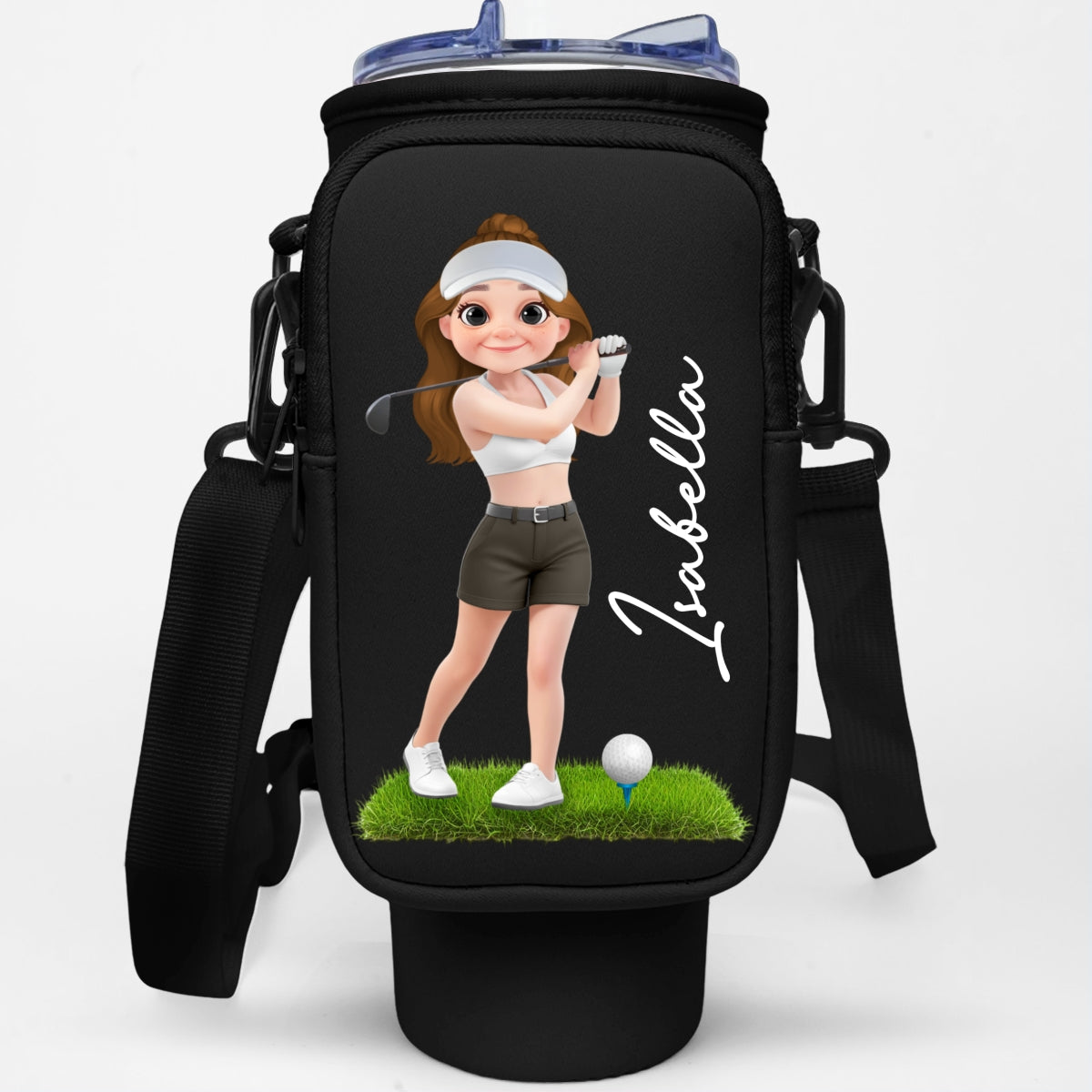 Golf Lover - Personalized Water Bottle Carrier Bag