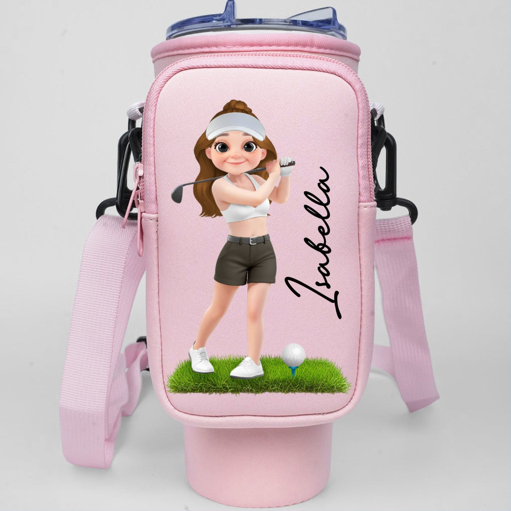Golf Lover - Personalized Water Bottle Carrier Bag