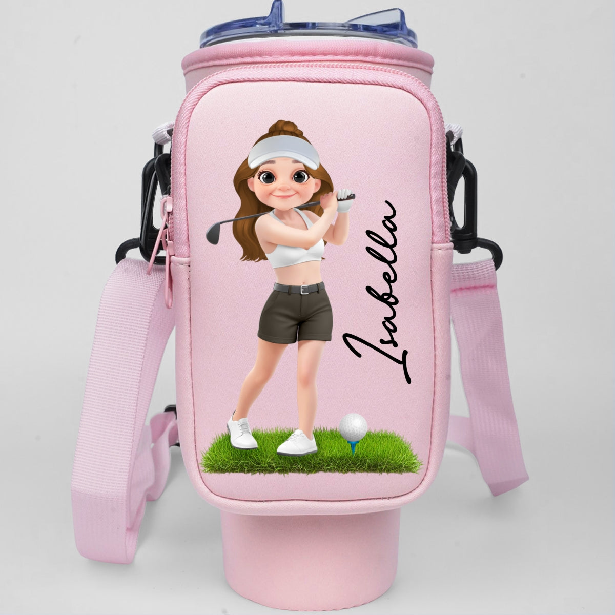 Golf Lover - Personalized Water Bottle Carrier Bag