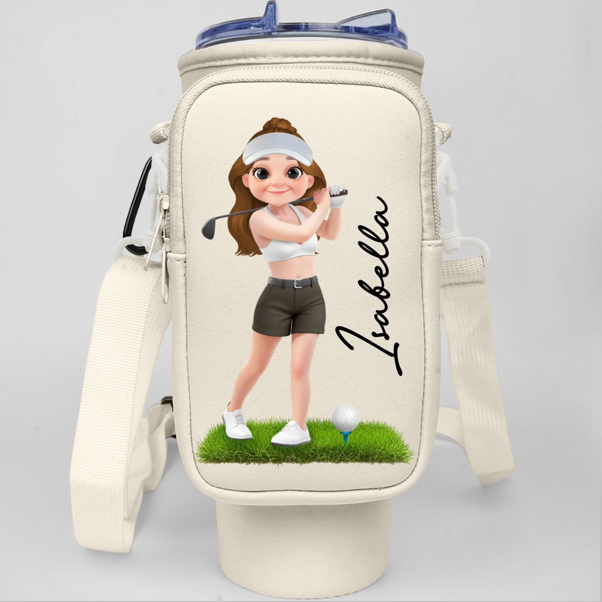 Golf Lover - Personalized Water Bottle Carrier Bag