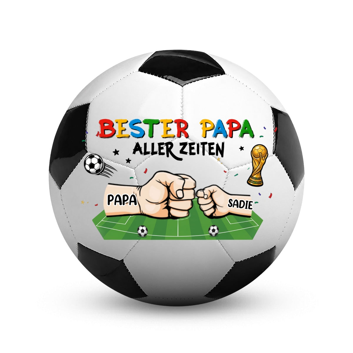 Bester Papa - Personalisierter Fußball Nach Wunsch