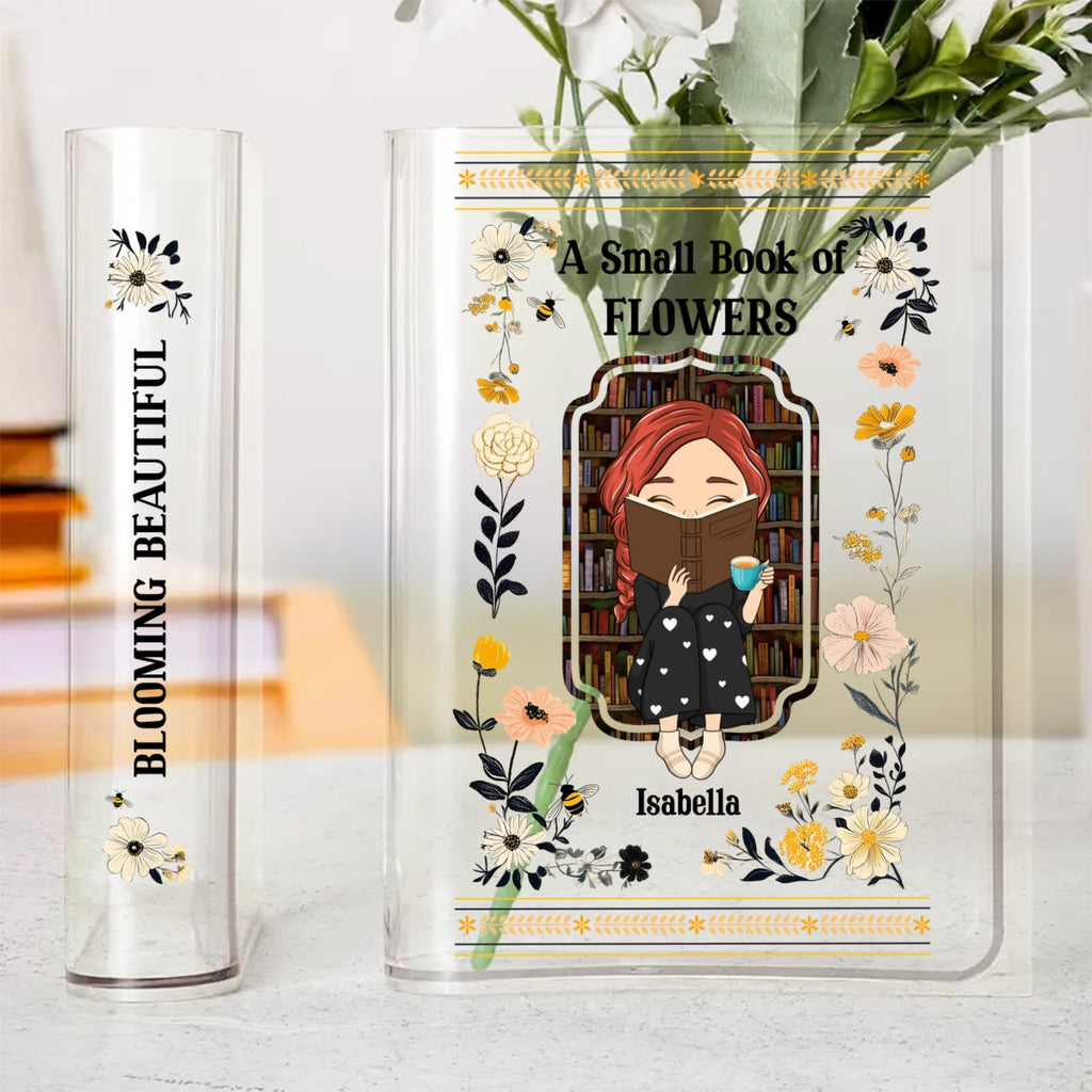 A Small Book Of Flowers - Personalized Acrylic Book Vase