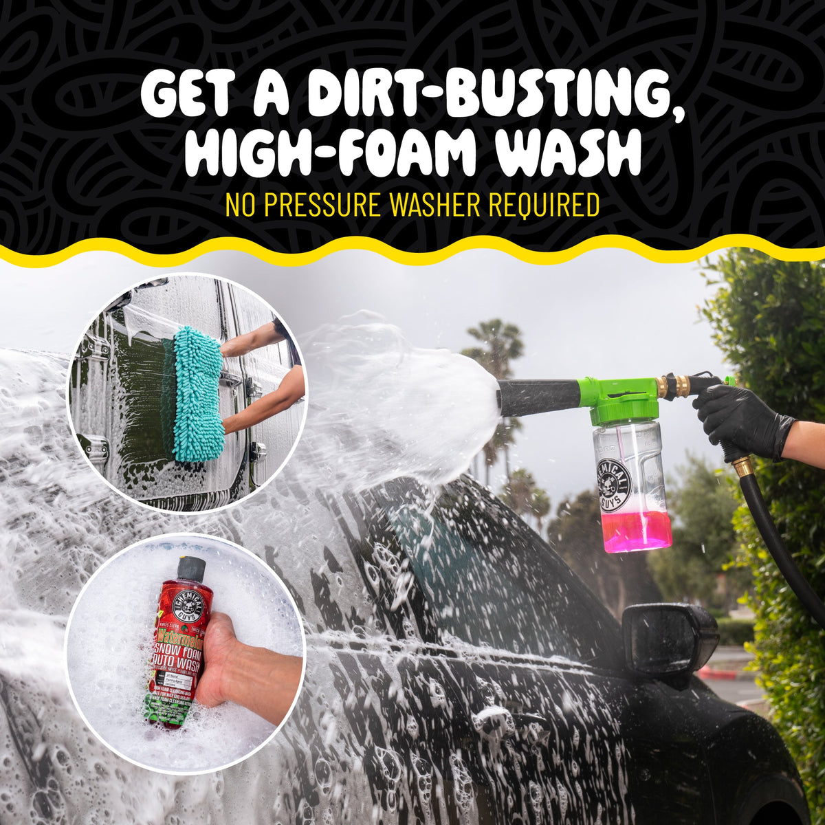 All in One Foam Blaster Wash & Wax Ultimate Kit w/Bucket - image 3
