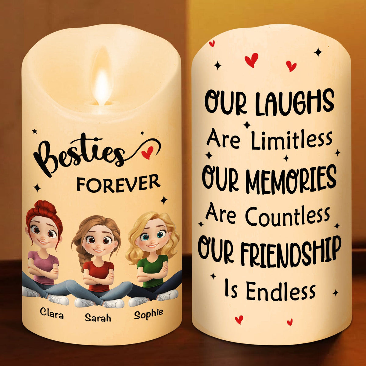 Limitless Friendship Glow - Personalized LED Candle
