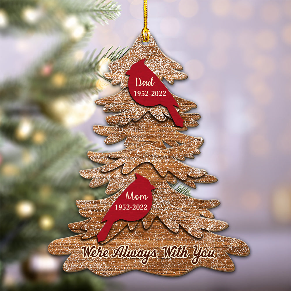 Custom Keepsake Christmas Ornament •  In Loving Memory - Personalized Wood Ornament