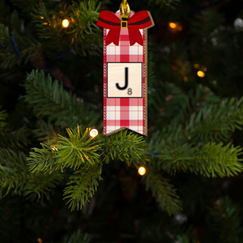 Custom Family Ornament, Christmas Gift for Family Members •  Christmas Scrabble - Personalized Freeshape 2-Layered Wood Ornament