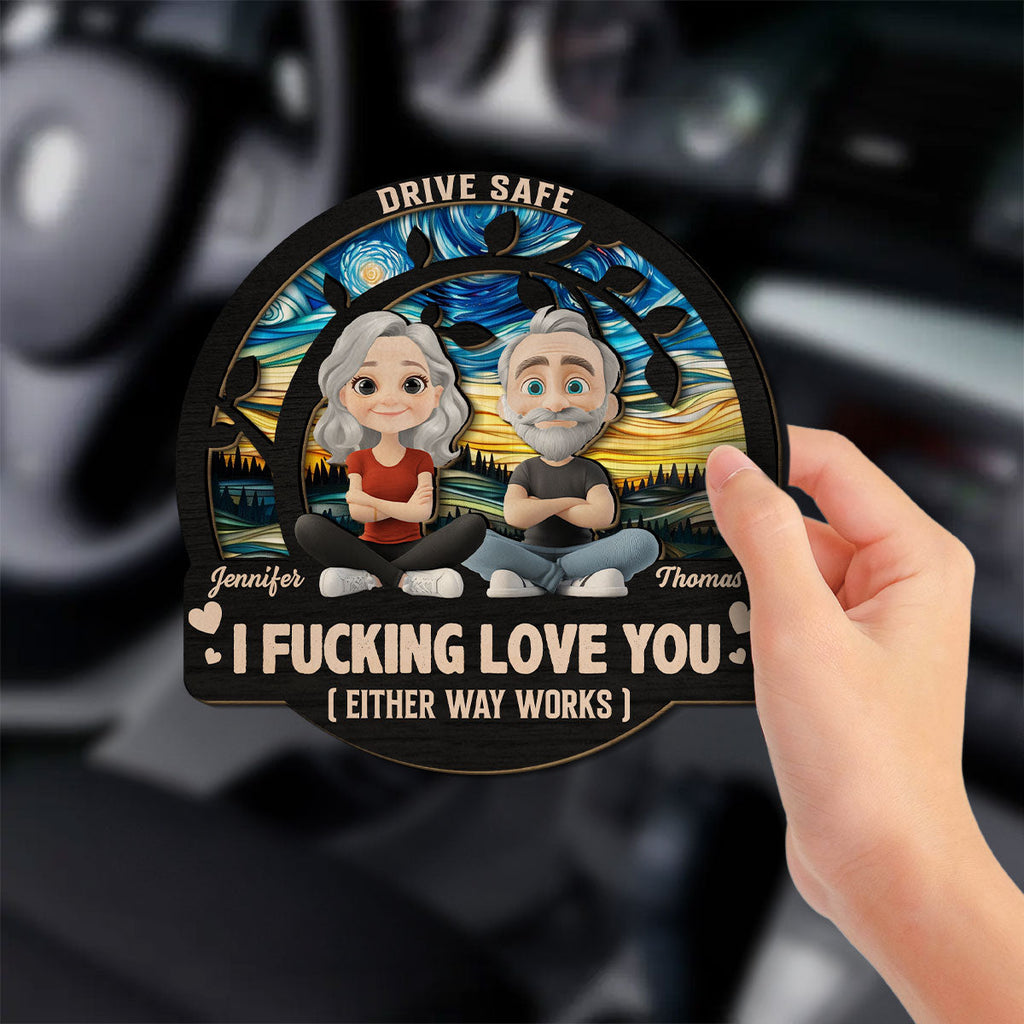 Either Way Works Version 2 - Personalized Car Visor Clip