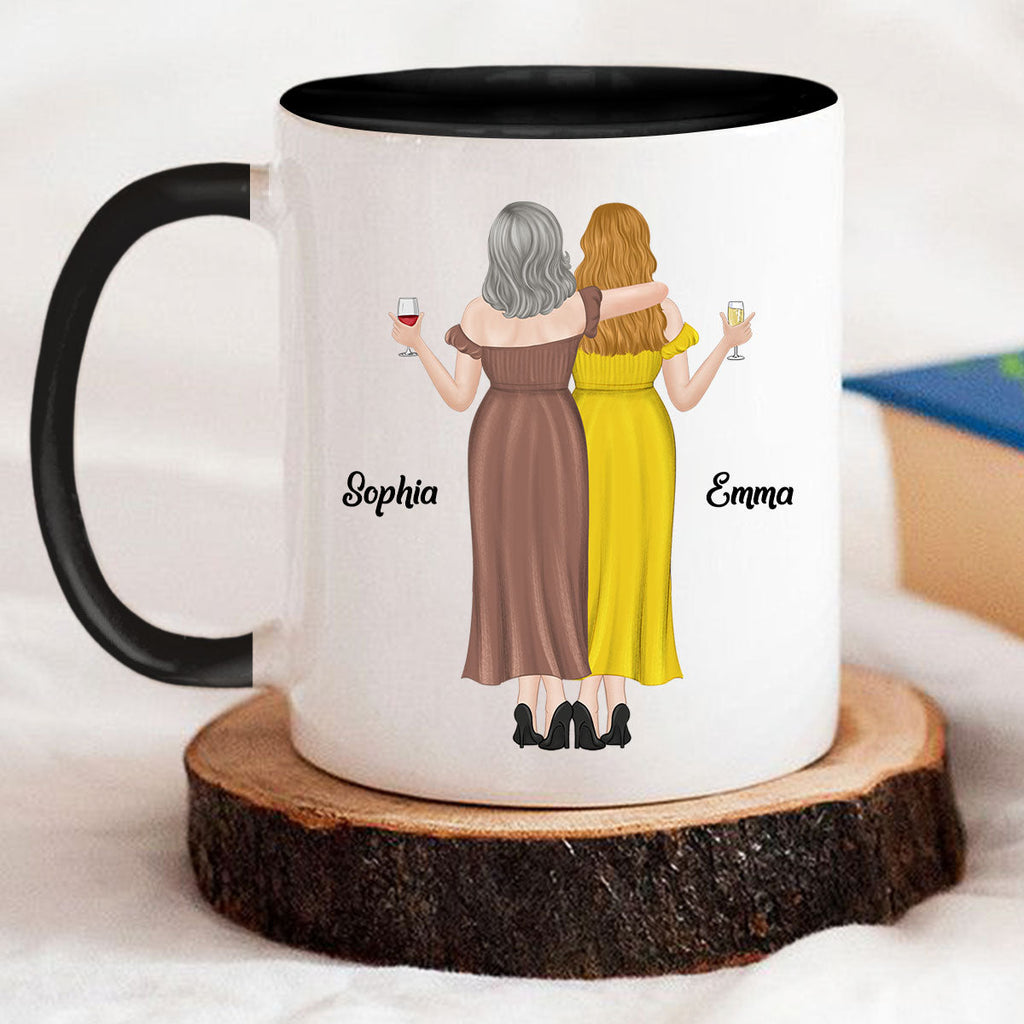 Custom Christmas & Birthday Gift for Mom • Strong Coffee, Stronger Daughters - Personalized Accent Mug