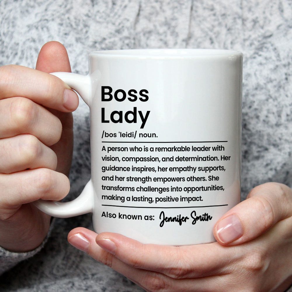 Custom Coworker, Christmas & Birthday Team Appreciation Gift • Boss Lady - Personalized Coffee Mug