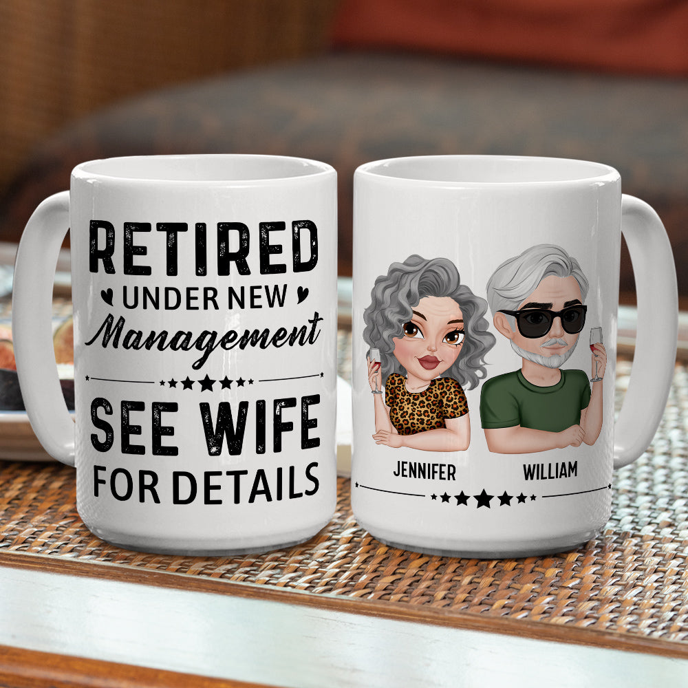 Custom Christmas & Birthday Gift for Dad • Under New Management - Personalized Coffee Mug