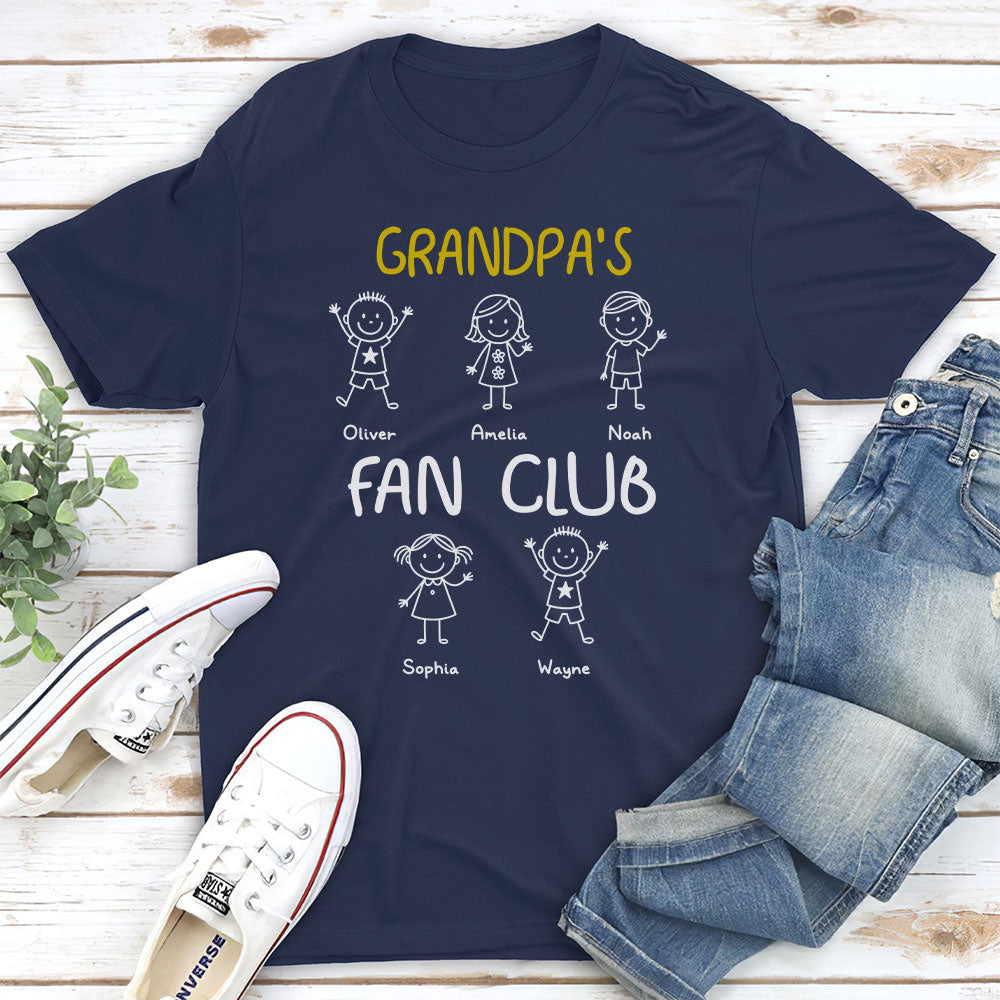 Custom Christmas & Birthday Gift for Dad, Grandpa • Grandpa Fan Club - Personalized Shirt