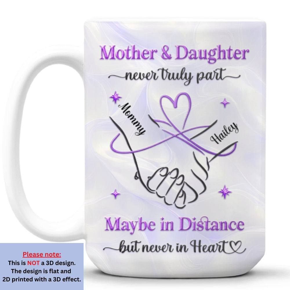 Custom Mother's Day Gift for Mom & Grandma • Mother And Daughter - Personalized 3D Inflated Effect Mug