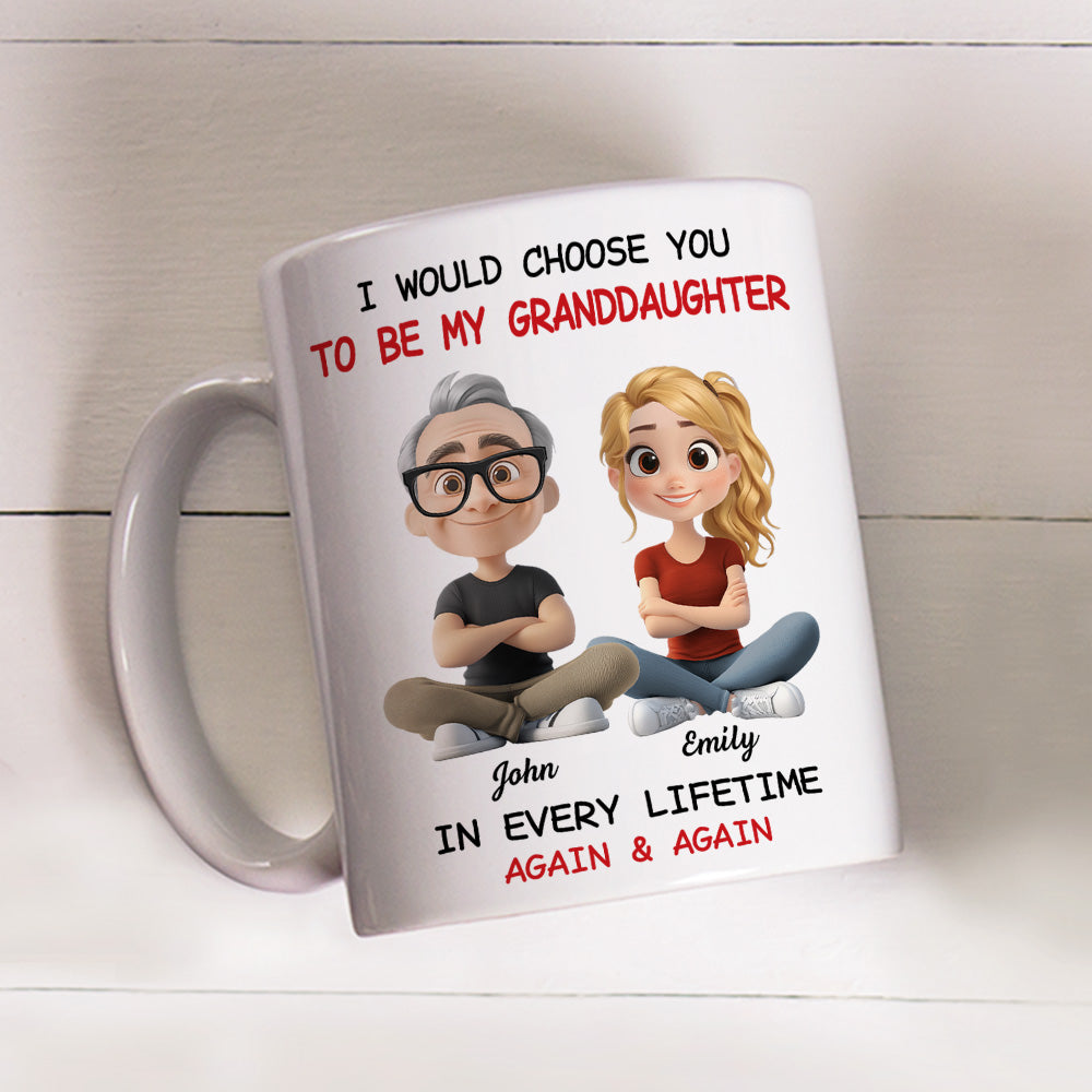 Custom Christmas & Birthday Gift for Granddaughter • Always Choose You My Grandkid - Personalized Coffee Mug