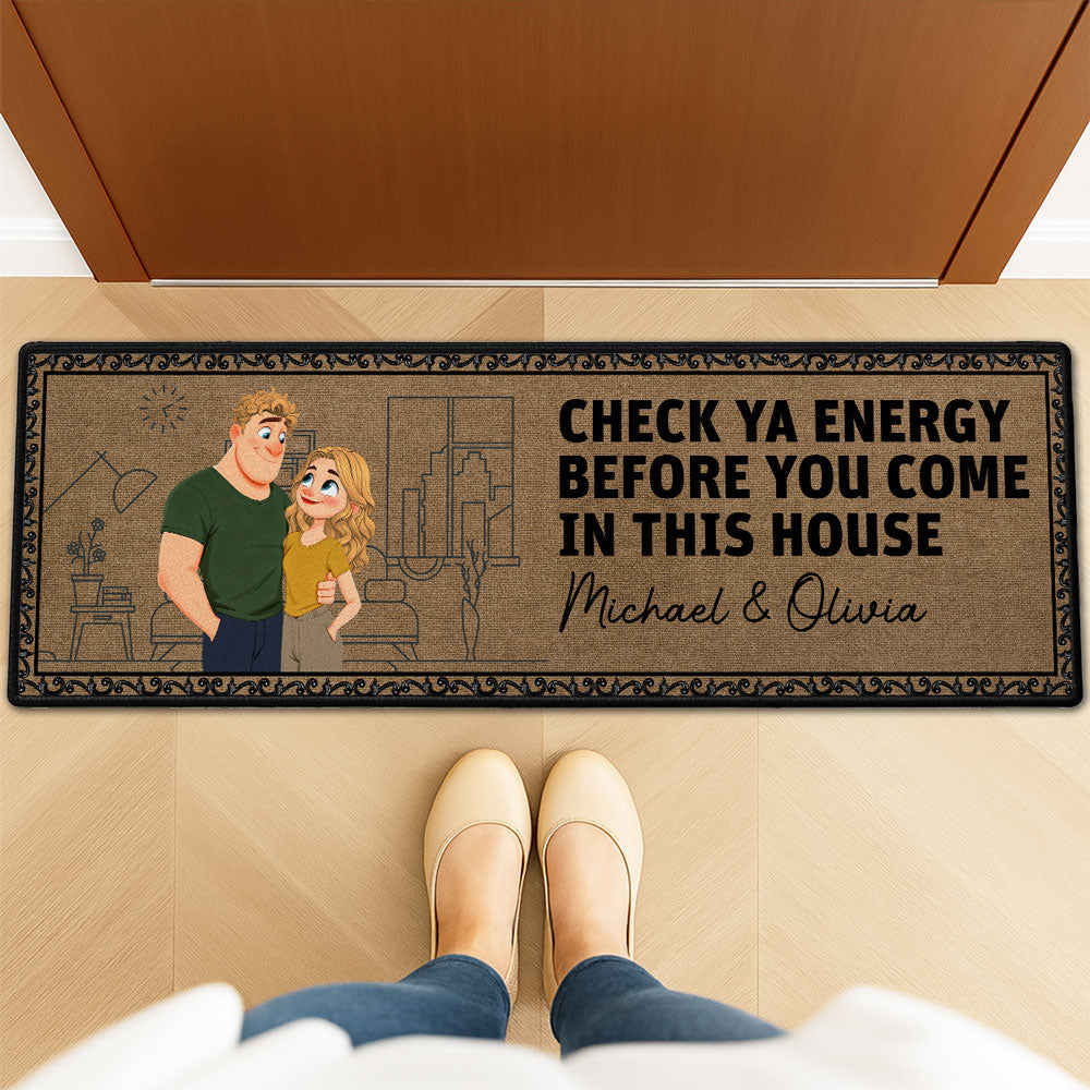 Custom Couple Rug, Anniversary Housewarming Gift For Wife Husband • Before You Come - Personalized Runner Rug