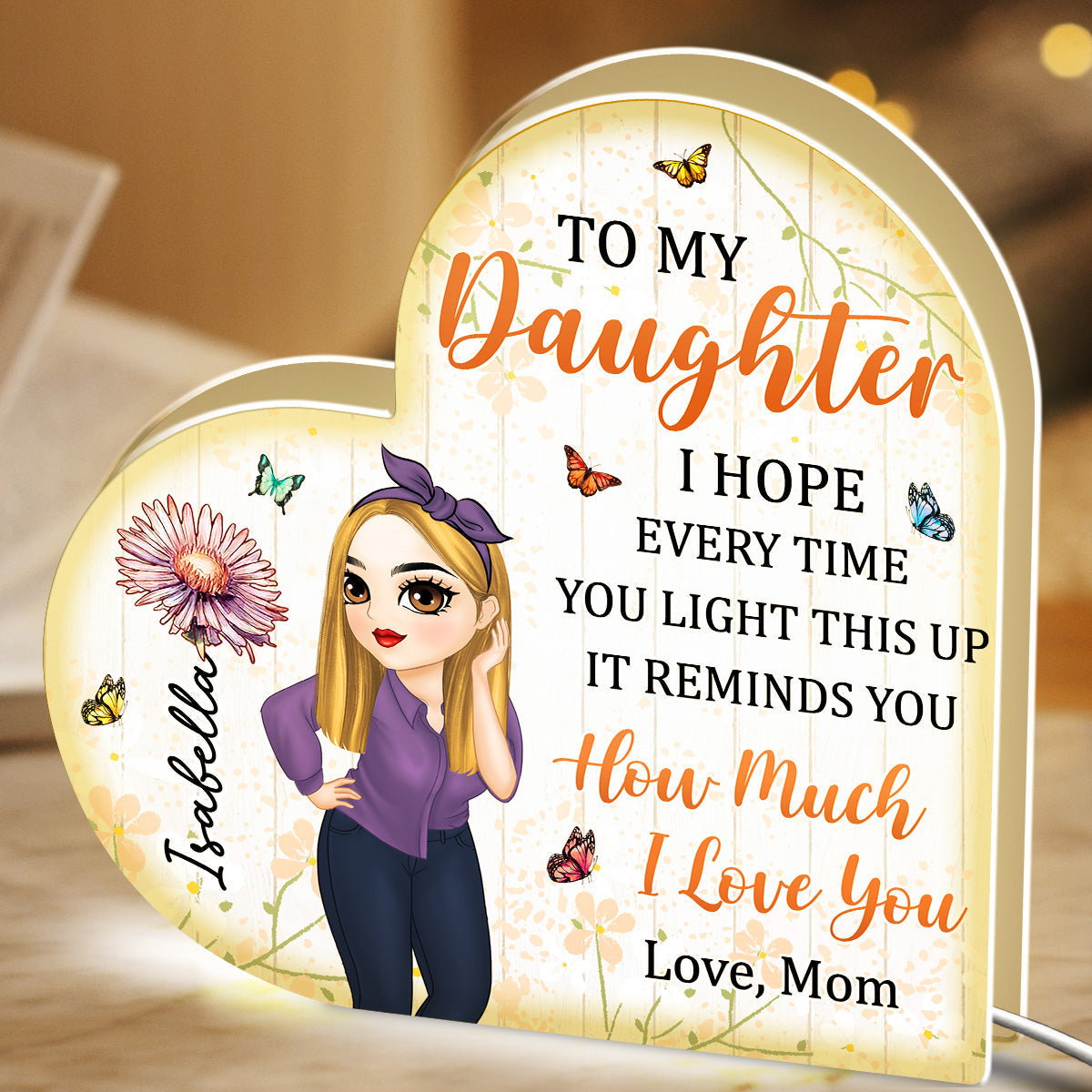 How Much I Love You - Personalized Light Box