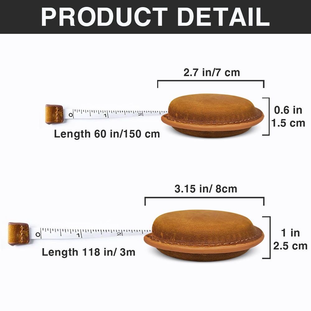 Cat Kisses - Personalized Leather Tape Measure